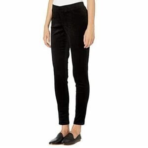 EILEEN FISHER Corduroy Pants Size Small Black Skinny Leg Organic Cotton Stretch